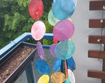 Colorful Boho Wind Chime | Handmade Garden Decoration for Balcony or Patio | Wind Chime with Beads & Bells | Outdoor Gift Idea