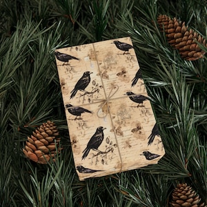 Edgar Allen Poe, Wrapping Papers Roll, Crowcore, Whimsigoth, Goth Wrapping Paper, Raven Wrapping Paper, Crow Wrapping Paper, Crow