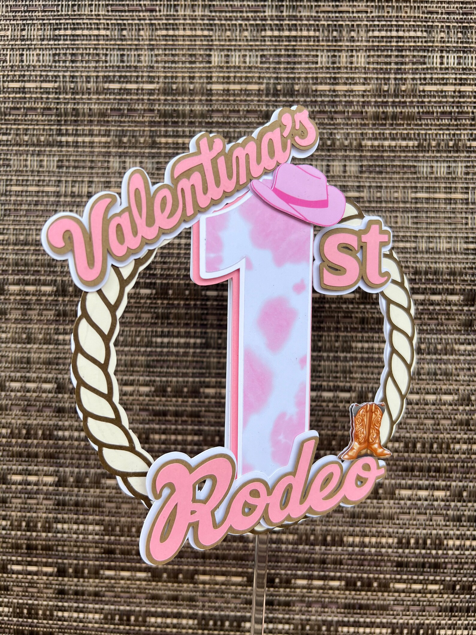My First Rodeo Cake Topper, My 1st Rodeo Cake Topper, Cowgirl Cake ...