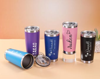 Custom 20oz Holiday Tumbler,Custom Travel Mug,Bridesmaid Tumbler,Laser Engraved Tumblers,Beach Tumbler,Bridesmaid gift,Travel Mug