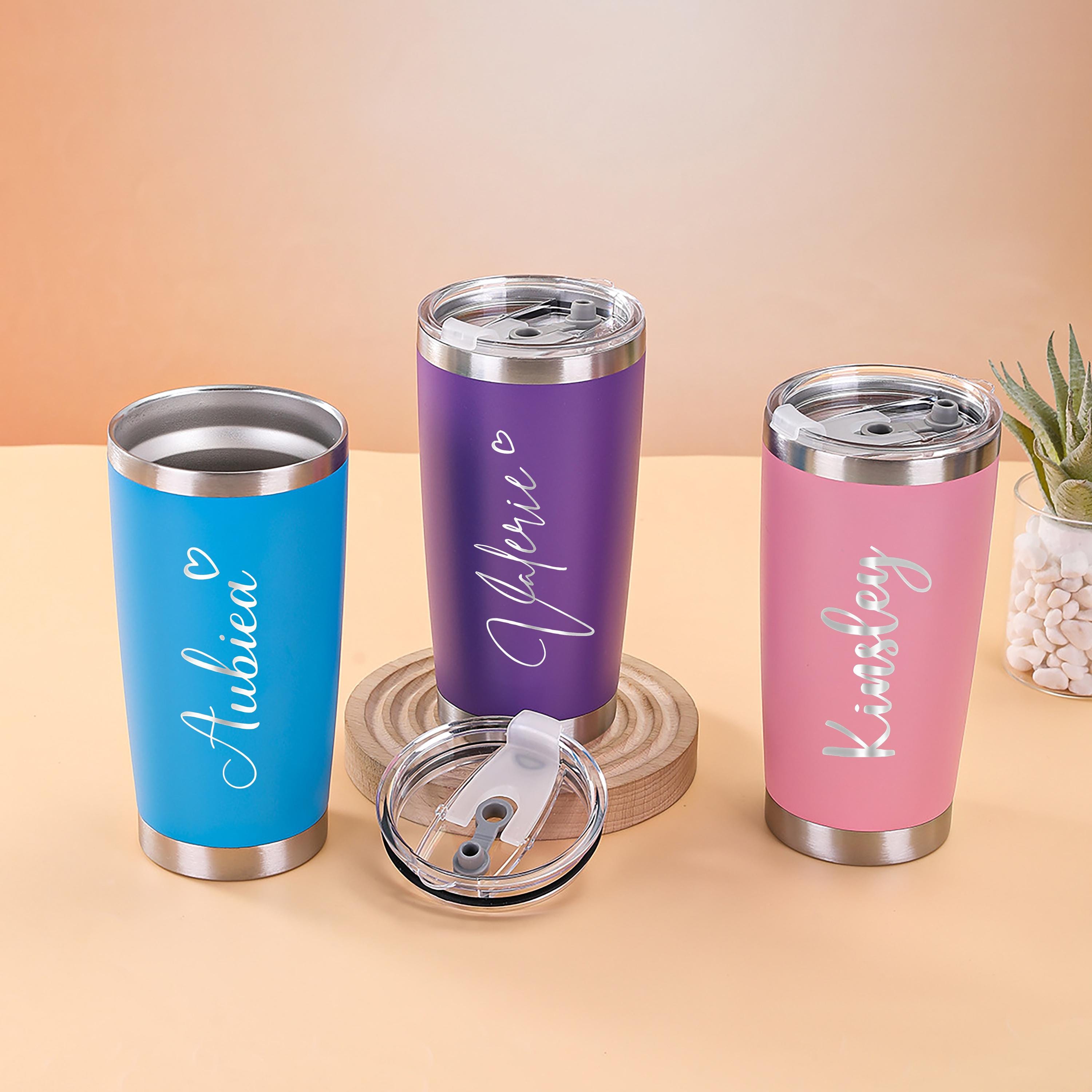 Personalized 20oz Engraved Tumbler,,Bridesmaid Mug Gifts,Bridesmaid Tumbler,Laser Engraved Tumblers,Personalized Tumbler,Tumbler with Straw