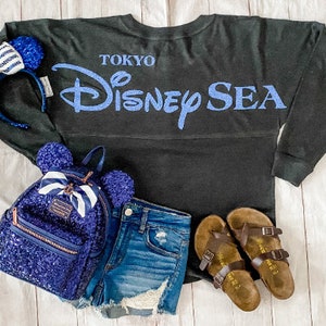 Tokyo Disney Sea Sparkle jersey damesmeisje vinyl jersey pom pom jersey voor meisjes Paris Walt Disneyland World Shanghai Hong Kong Disneyland