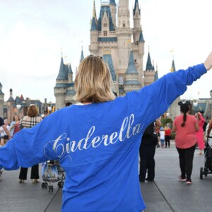 Cinderella Sparkle Jersey Woman's Girl's Vinyl Pom Pom Jersey Shirt Princess Ariel Beauty and the Beast Little Mermaid Snow White Queen