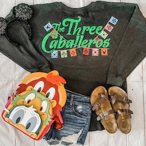 Drei Caballeros Sparkle Jersey Frau Pom Pom Jersey Shirt Disneyland Walt Disney World Jose Panchito Donald Duck Mexiko-Pavillon Epcot