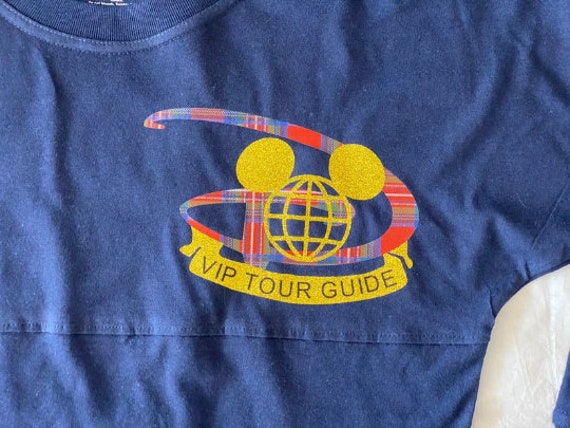 VIP Tour Guide Walt Disney World Plaid Sparkle Jersey VIP Tour Guide Walt Disney World Plaid Sparkle Jersey