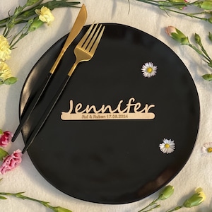 Segnaposto per matrimonio, nomi per matrimonio tagliati al laser, nomi per matrimonio in legno, decorazioni da tavolo, decorazioni per matrimonio, targhette per matrimonio, nome con data