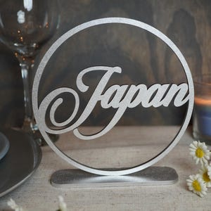 Wedding Table Names, Custom Table Numbers, Wedding Centrepieces, Wooden Table Numbers Table Sign Laser Cut Names Personal Table cities names