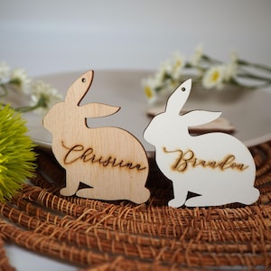 Easter Bunny Basket  Name Tag, Personalized Easter Basket Name Tag, Custom Easter Tag, Wooden Bunny Tag, Custom Easter Bunny Tag,Name Tags