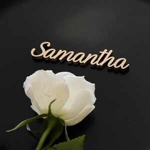 Cartões de madeira personalizados, placas de nome para casamento, nome de madeira, decoração de mesa, cartões de casamento, configuração de lugar, personalizado