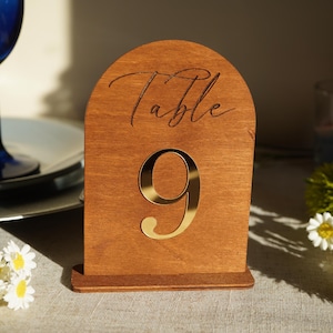 Table numbers , Wooden Wedding Gold Table Number - Wedding Table Decor, Rustic Country Wedding, Custom Table Sign Event Table  Centerpiece