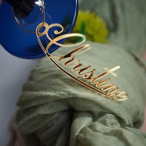 Wine Glass Charms, Personalized Acrylic Wine Charms, Wedding Place Names, Custom Wine Charms, Favors for Wedding, Wedding Drink Markers