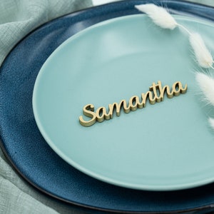 Tarjetas de lugar de madera personalizadas, placas de nombre para bodas, nombre de madera, decoración de mesa, tarjetas de lugar de boda, configuración de lugar, personalizado