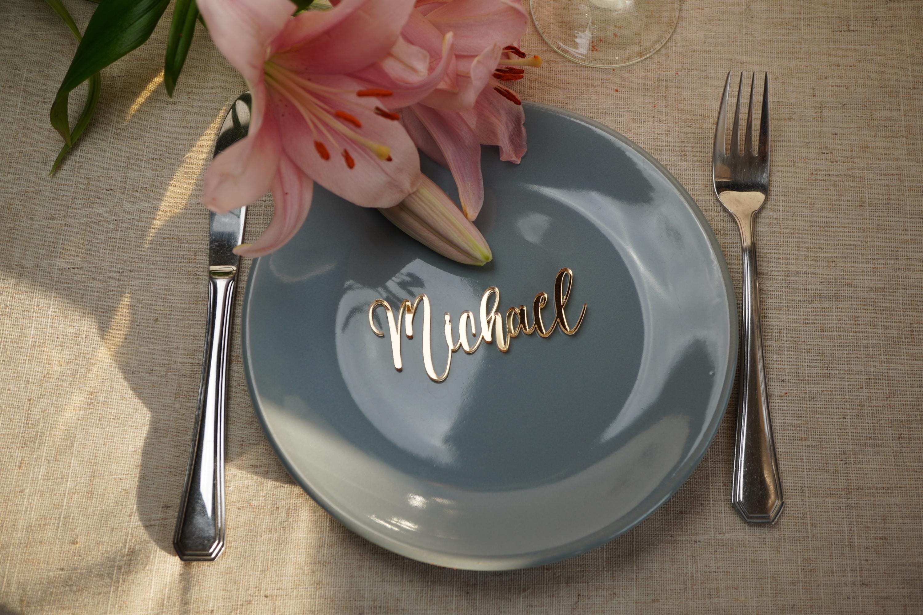 Gold Mirror Place Cards Custom Laser Cut Names Tags Acrylic Wedding  Cards Table Decor Luxury Wedding  Custom Name Tags Wedding place names