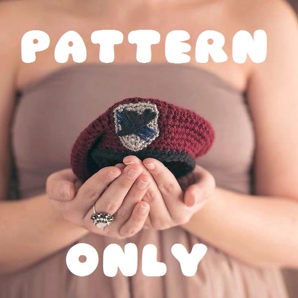 Crochet Army Beret PATTERN- Comes with directions for sizes Newborn thru 24 months