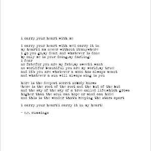 e.e.カミングス「I Carry Your Heart」印刷可能な愛の詩をすぐにダウンロード