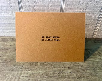 Book lovers blank notecard