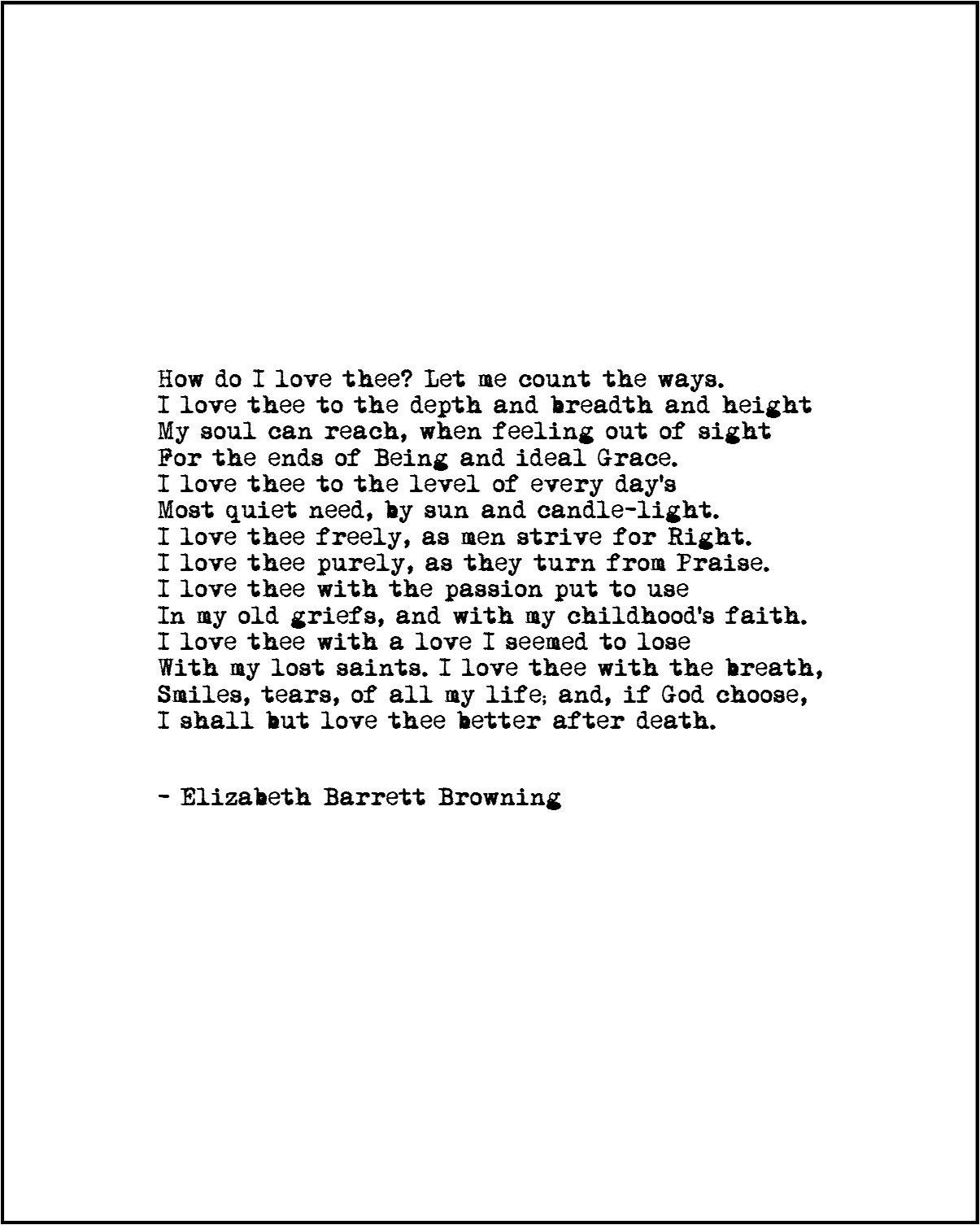 Instant Download Elizabeth Barrett Browning Poem How Do I Love Etsy Instant Download Elizabeth Barrett Browning Poem How Do I Love Etsy