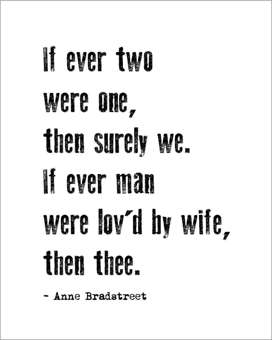 Anne Bradstreet Love Poem Printable Quote Instant Download - Etsy