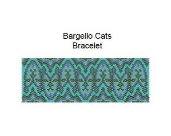 Bargello Cats Bracelet PDF Peyote Pattern Beadweaver