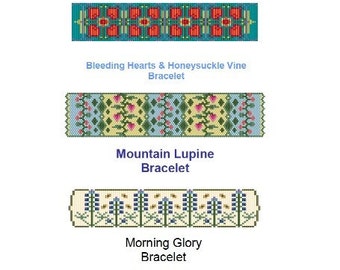 Art Nouveau Spring Floral Flower Bracelet Package of PDF Patterns