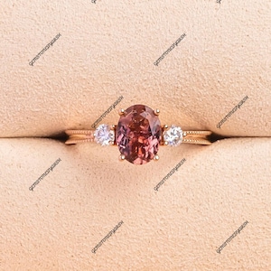 Three Stone One Story Stunning Tourmaline Trilogy Ring the center stone radiates with vibrant energy 925 sterling silver Tourmaline ring