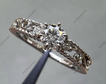 Estate Sterling Silver 925 Pave CZ Wide Band Ring Size 10.5