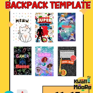 13 Bundle Backpack Sublimation Templates, Back to School, Sublimation Backpack, Backpack Images, Custom Backpack Images, Canva Link