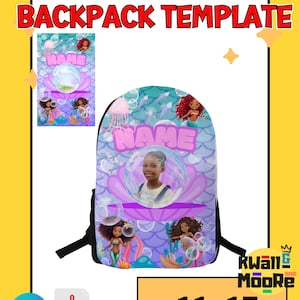 2 Canva Editable Backpack Sublimation Templates, Back to School, Sublimation Backpack, Backpack Images, Custom Backpack Images, PDF File