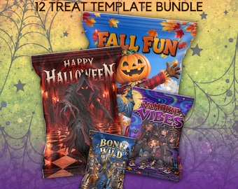 Halloween Treat Bag Template Bundle