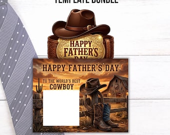 11x8.5 Father's Day Gift Box Template Bundle