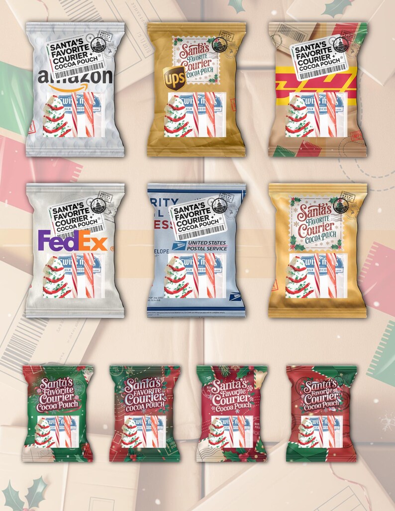 Santa's Favorite Courier Cocoa Pouch - Etsy