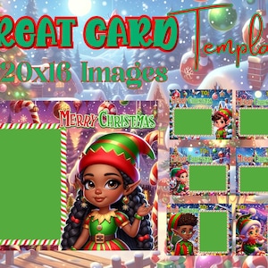 7 bewerkbare Santa's Helpers Treat kaartsjabloonbundel, kersttraktatiesjabloon, kerstcadeau, canvaslink, pdf-link, ALLEEN digitale bestanden