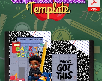 Editable Back 2 School Composition Notebook Template, Back to School ...