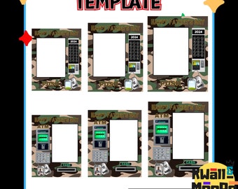 3 Sizes Army Theme Father's Day ATM & Vending Machine Gift Box Template, Custom Gift Box, Foam Board Box, Canvas Link, PDF Link