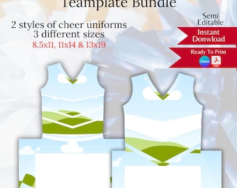 Cheerleading Drag n Drop Gift Box Template Bundle Tutorial Included