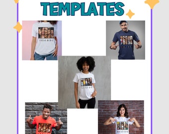 Editable T-Shirt Bundle Template, Canva Link, PDF Link, Best Friends, Sisters, Father, Mother, Family and Besties T-Shirt Frame