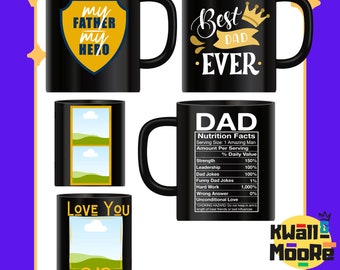 Editable Father's Day Beer Mug Template, Gift Box, Custom Gift Box, Foam Board Box, Canvas Link, PDF Link, Digital Files ONLY