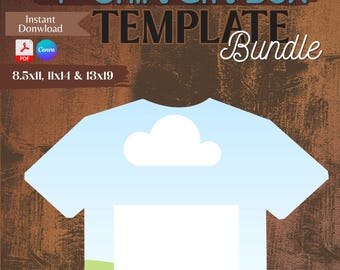 3 sizes Drag N Drop T-Shirt Gift Box Template, Drag N Drop, Foam Board Gift Box, Canvas Link,PDF File, Digital File ONLY