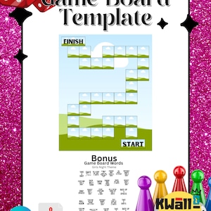 Canva Editable Drag and Drop Game Board Template, Any Occasion Game Board Templates, Game Night, PDF File ONLY, Digital File Only