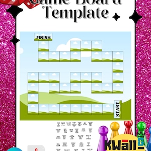 Canva Editable 20x16  Drag and Drop Game Board Template, Any Occasion Game Board Templates, Game Night, PDF File ONLY, Digital File Only