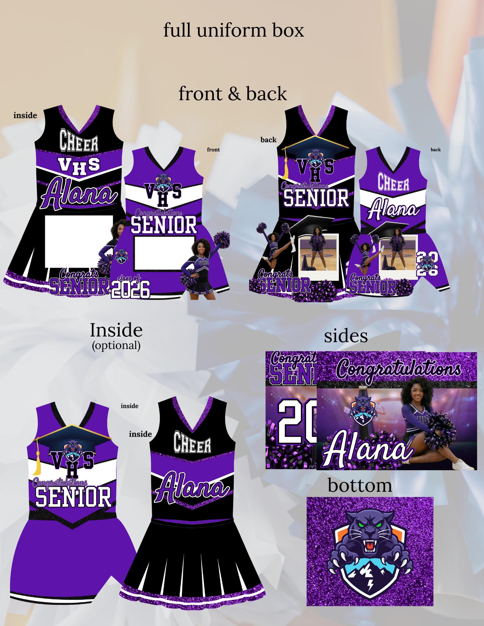 Cheerleading Gift Box Template Bundle - Etsy