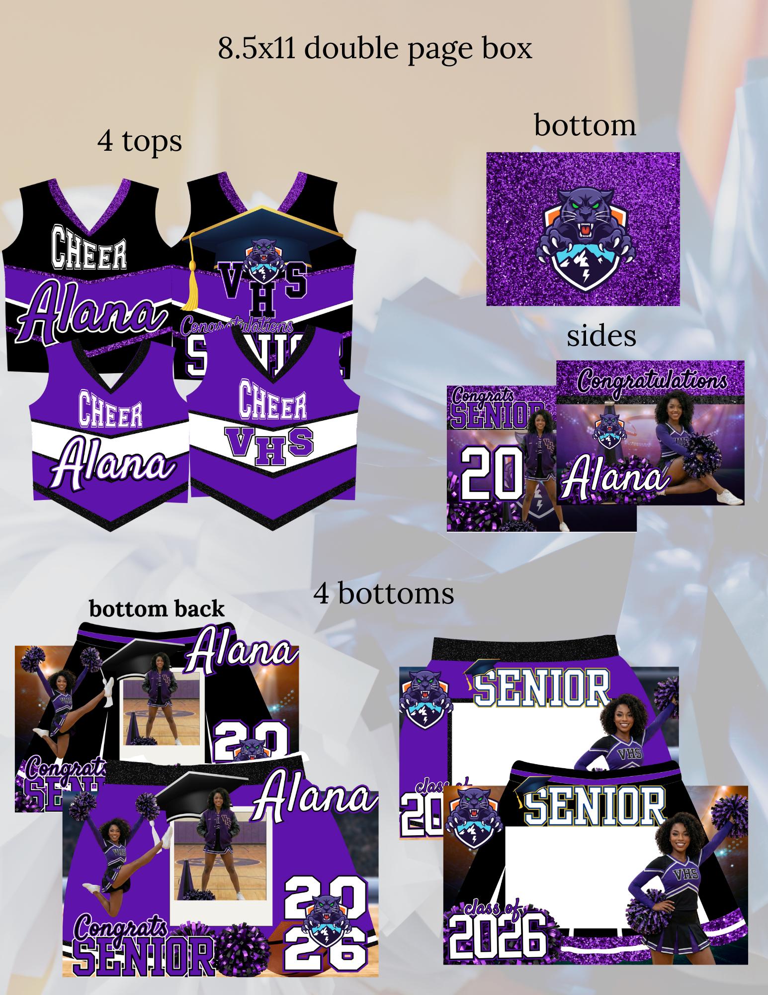Cheerleading Gift Box Template Bundle - Etsy