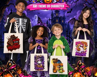Personalized Halloween Tote Bag – Custom Design with Name & Theme