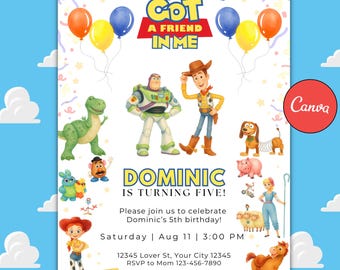 Toy Story 5 Invite | Editable Canva Template | Instant Download