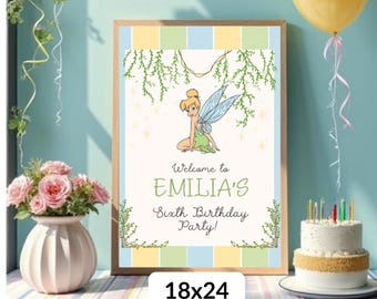 Tinkerbell Party Bundle | Editable Canva Designs | Instant Download