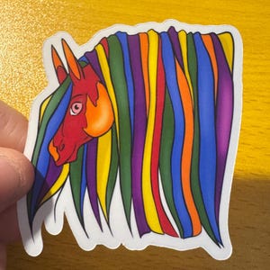 Sticker poney LGBTQ Pride