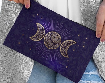 Triple Moon Goddess Tarot Bag: Protective Zippered Deck Holder