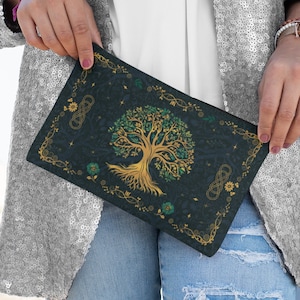 Tree of Life Tarot Bag: Zippered Protective Tarot Deck Pouch