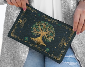 Tree of Life Tarot Bag: Zippered Protective Tarot Deck Pouch
