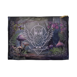Forest Owl Tarot Bag: Protective Zippered Deck Holder